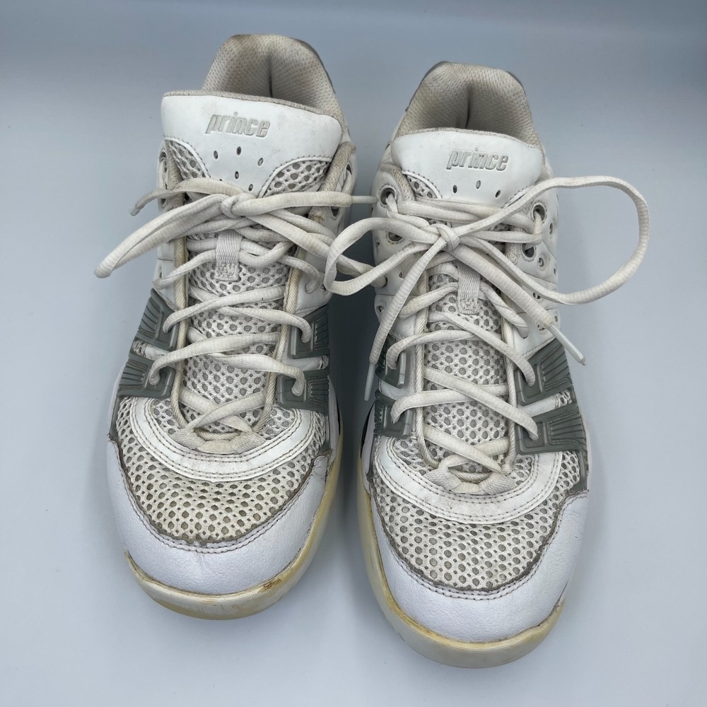 Prince T22 Tennis Shoes Women's Size 9.5 White Silver Athletic Sneakers 8P985862